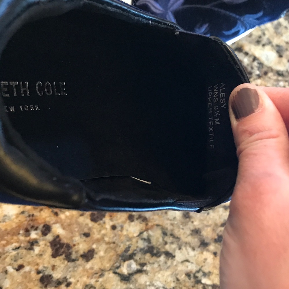 Kenneth Cole Alesy Platform Blue Velour - Picture 4 of 7